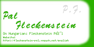 pal fleckenstein business card
